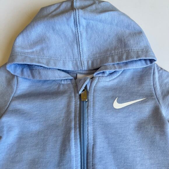 Nike Baby Blue Hooded One-Piece Coverall - Picture 6 of 10